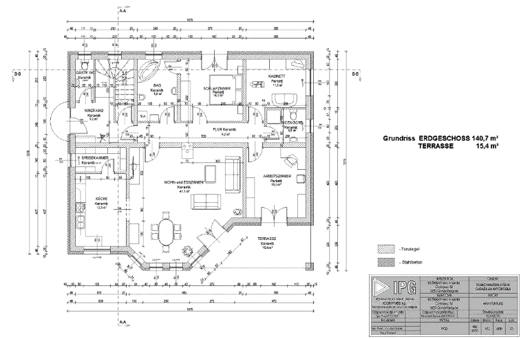 Erdgeschoss vom Ferienhaus
