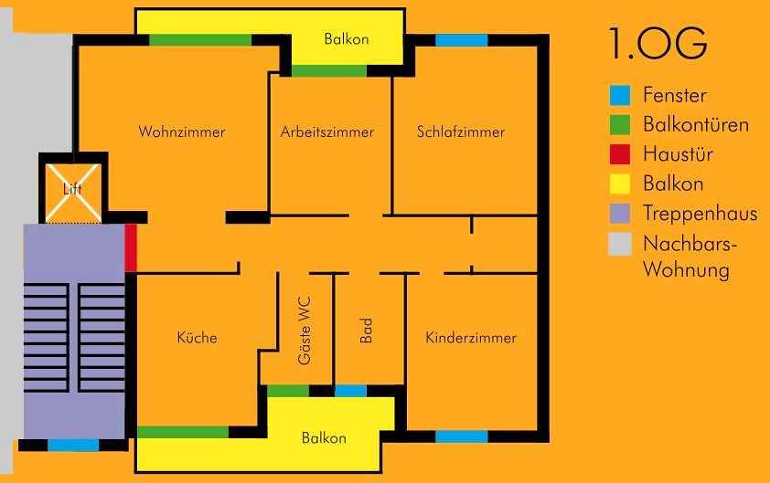 Grundriss vom Apartment