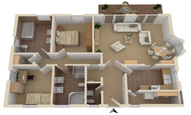 Grundriss vom Ferienhaus