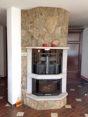 Kamin im Einfamilienhaus