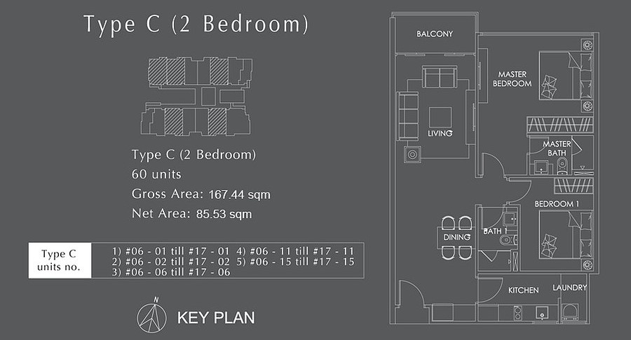 Wohnung mit 3 Zimmern und Balkon
