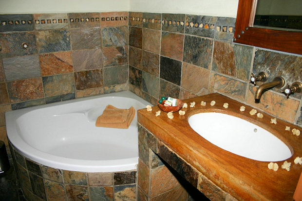 Badezimmer der Lodge