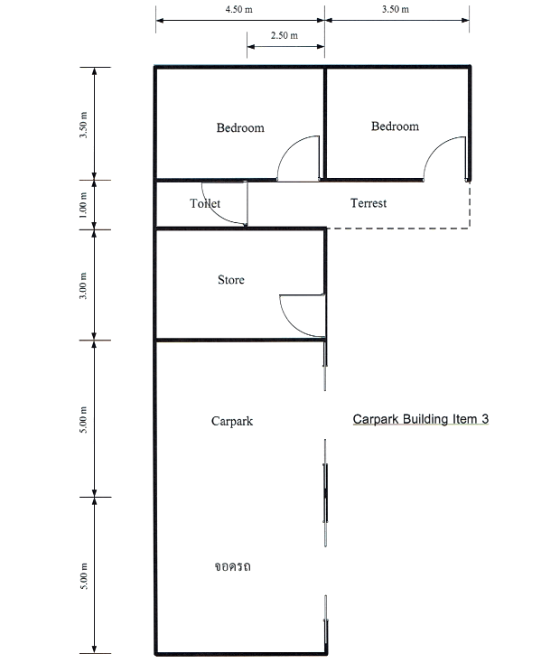 Garage mit Wachhaus auf dem Grundstck der Einfamilienhuser