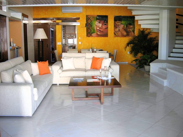 Wohnzimmer vom Ferienhaus in Fortaleza