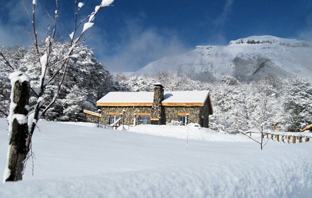 Einfamilienhaus im Winter