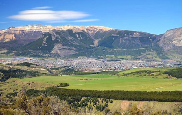 Ausblick vom Einfamilienhaus auf Coyhaique