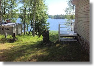 Bootssteg vom Einfamilienhaus auf Vaahersalo bei Punkaharju