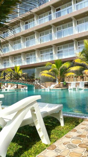 Pooldeck vom Strandhotel bei Beruwala Sri Lanka