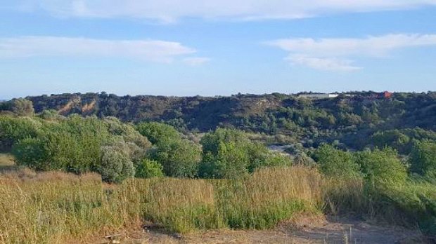 Baugrundstck mit Blick in das Tal von Lachania auf Rhodos