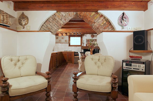 Blick zur Kche der Wohnung