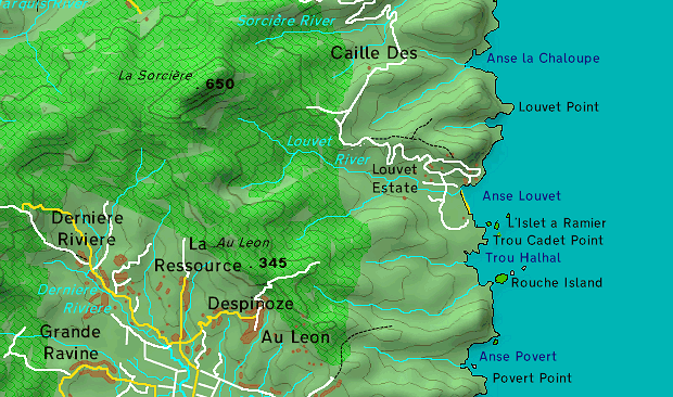 Bauland auf der Insel Saint Lucia