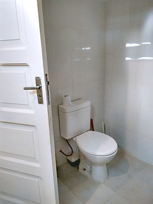 Toilette im Ferienhaus