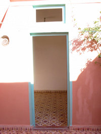 Ausgang zur Terrasse vom Wohnhaus