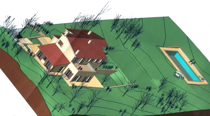 Landhaus mit Pool mglich fr das Baugrundstck