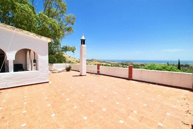 Ausblick vom Haus in Mijas auf das Meer