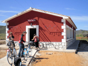 Fahrradhaus der Hotelanlage bei Madrid