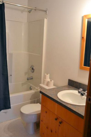 Badezimmer einer Chalet der Lodge