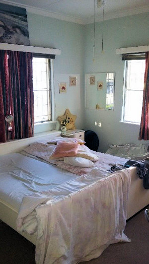 Schlafzimmer vom Wohnhaus in Omaruru Namibia