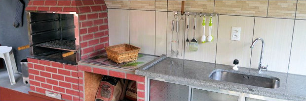 Grillbereich der Pension