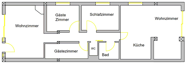 Grundriss vom Einfamilienhaus