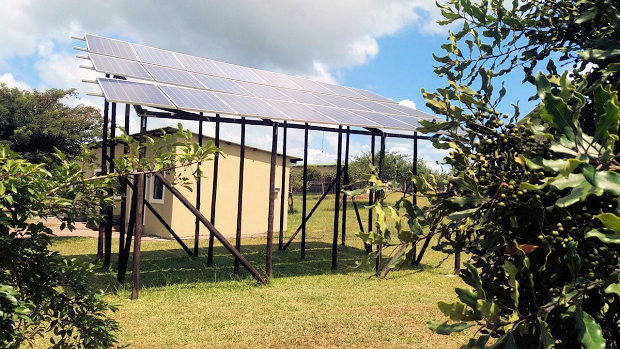 Solaranlage vom Feriendomizil in Kwazulu-Natal