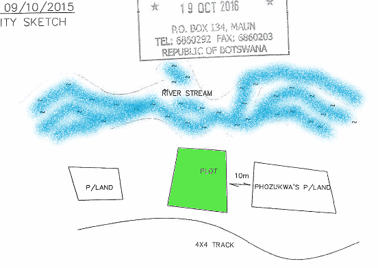 Grundst�ck zum Ferienhaus in Maun nah dem Okavango Delta Botswana