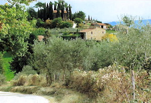 Dorf in der Toskana - Rosennano bei Siena