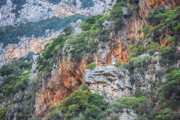 Klettern in Kyparissi Loconia Griechenland
