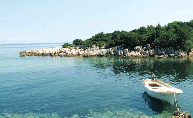 Bucht der Insel Male Orjule in Kroatien