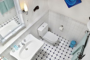 Badezimmer des Apartments