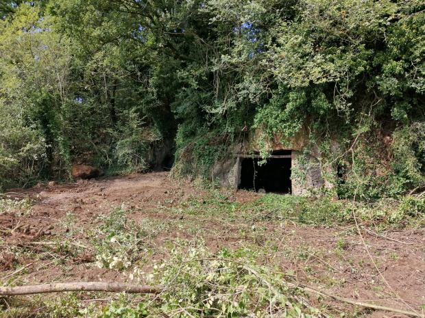 Felsengrotte vom Bauernhaus in Porano Italien