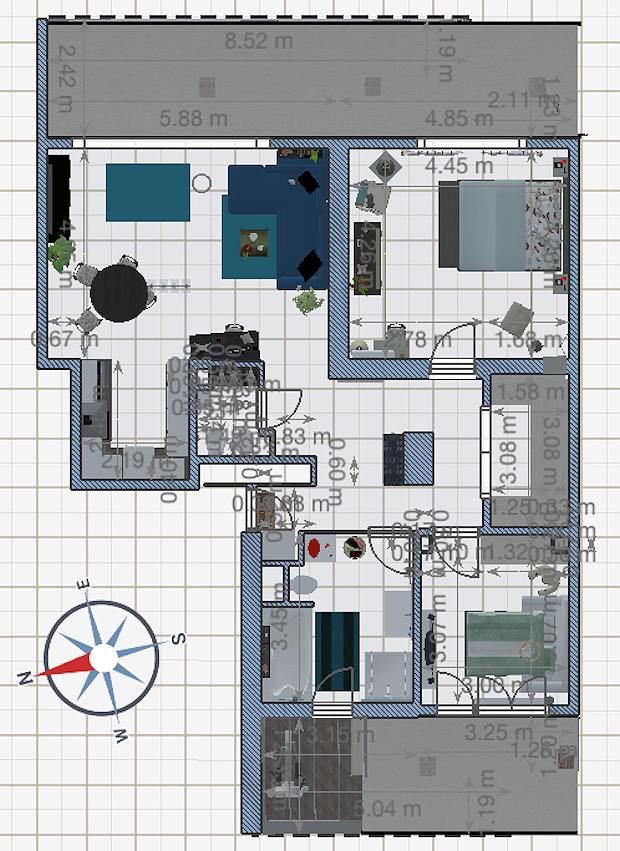 Grundriss vom Apartment