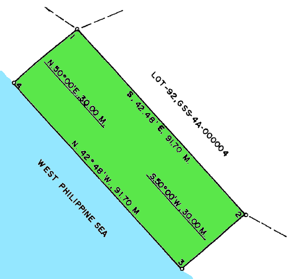 Strandgrundstck der Ferienanlage mit Ferienhusern auf Busuanga Palawan