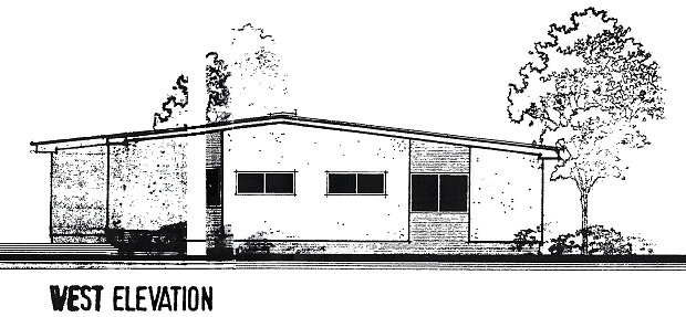 Westansicht vom Wohnhaus in Adenta Accra von Ghana