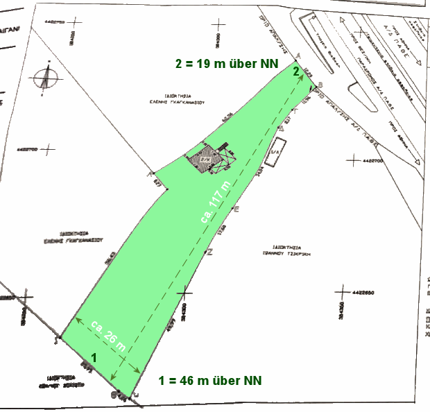 Grundstck vom Wohnhaus in Kato Egani Griechenland