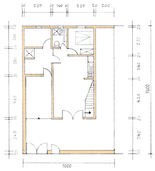 Erdgeschoss vom Ferienhaus