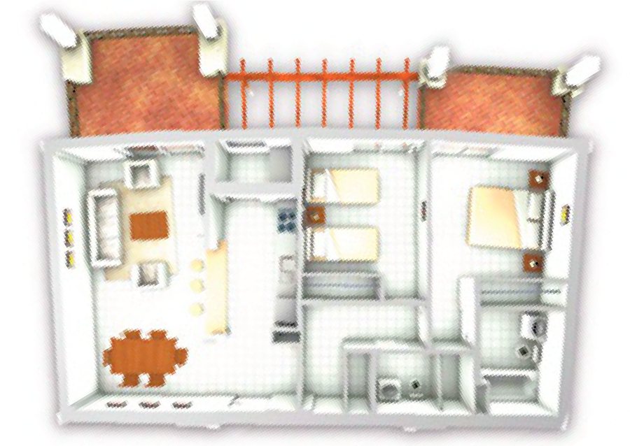 Grundriss vom Apartment auf der Insel Sal