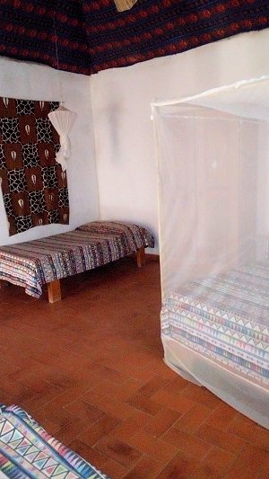 Schlafbereich eines Ferienhauses