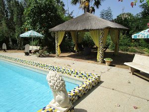 Pooldeck der Ferienanlage