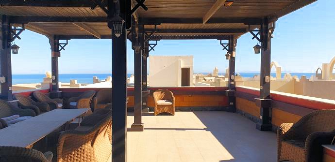 Dachterrasse vom Gstehaus mit Meerblick