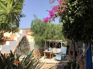 Gartenbereich vom groen Ferienhaus auf Fuerteventura