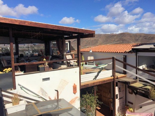 Ausblickvom Ferienhaus in die Berge von Fuerteventura