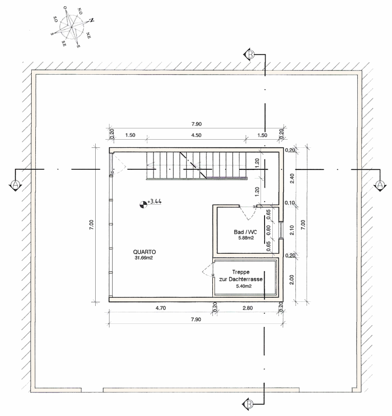 Obergeschoss vom Ferienhaus auf Maio