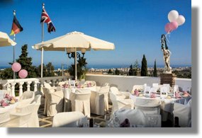 Terrasse vom Restaurant Gaststtte mit Meerblick 