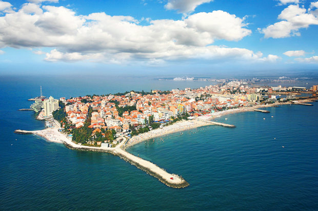 bulgarische Stadt Pomorie am Meer 