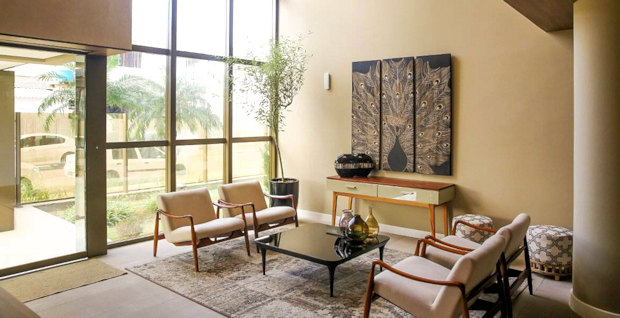 Lobby vom Apartmenthaus in Estreito Florianopolis