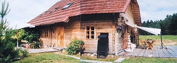 Wohnhaus nah dem See Vilkoksnis der Gemeinde Trakai