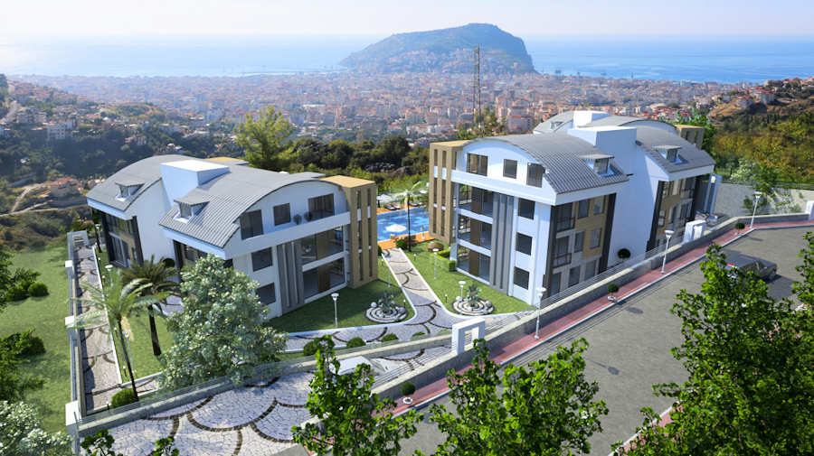 Wohnungen Apartments in Alanya Tepe zum Kaufen Wohnungen Apartments in Alanya Tepe zum Kaufen