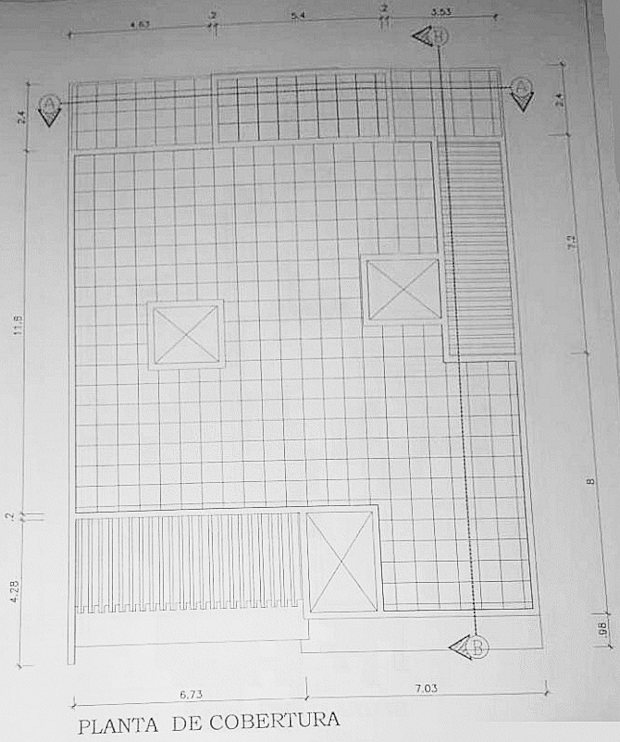 Dachplan vom Mehrfamilienhaus Einfamilienhaus