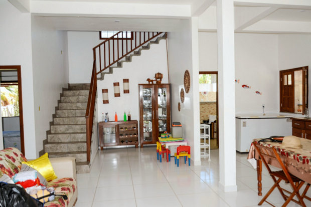 Wohnzimmer vom Ferienhaus im Erdgeschoss